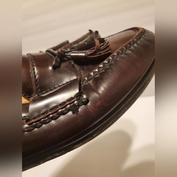 GUC Cole Haan Pinch Tassel Loafer Mens size 8.5 Burgundy Leather C06588